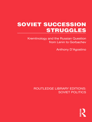 cover image of Soviet Succession Struggles
